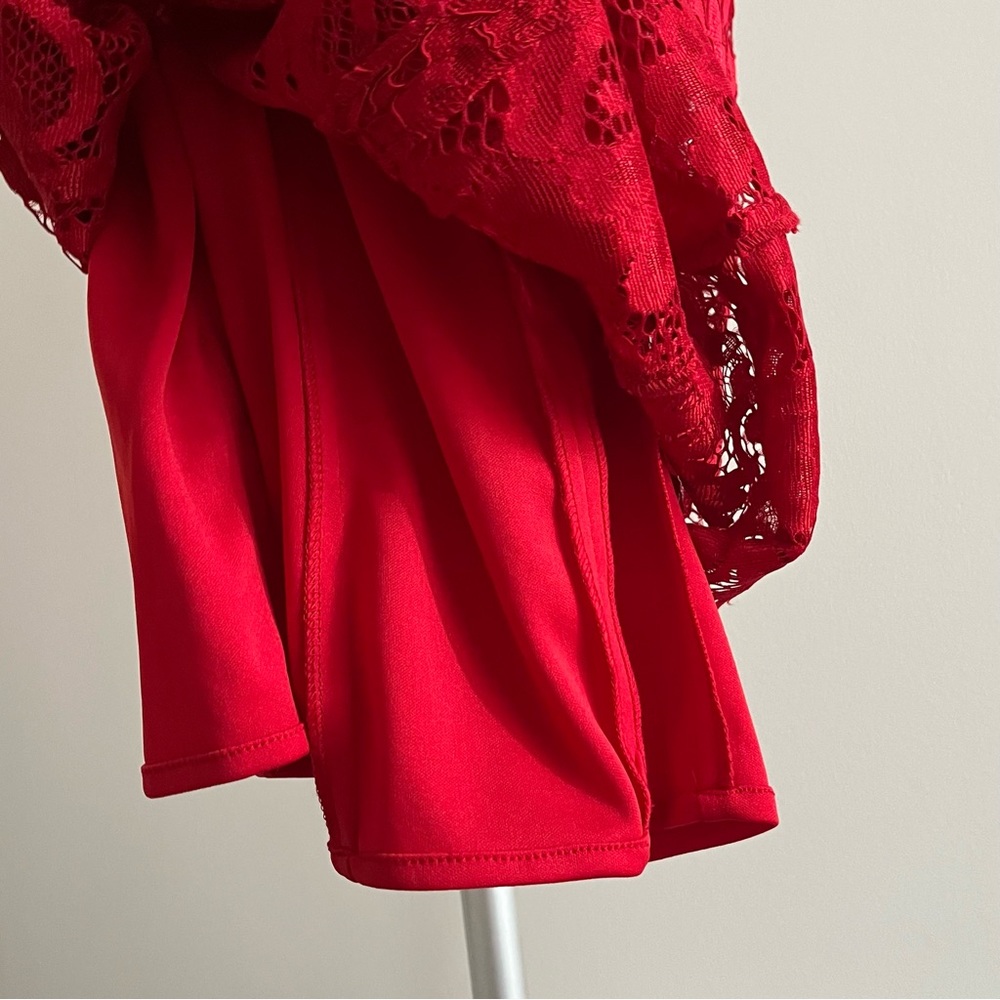 Sam Edelman Bow Back Lace Sheath Dress in Red, Size 8, NWOT - Picture 5 of 7